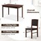 5-Piece Dining Set for 4 with Rubber Wood Legs, Compact Design for Small Dining Room